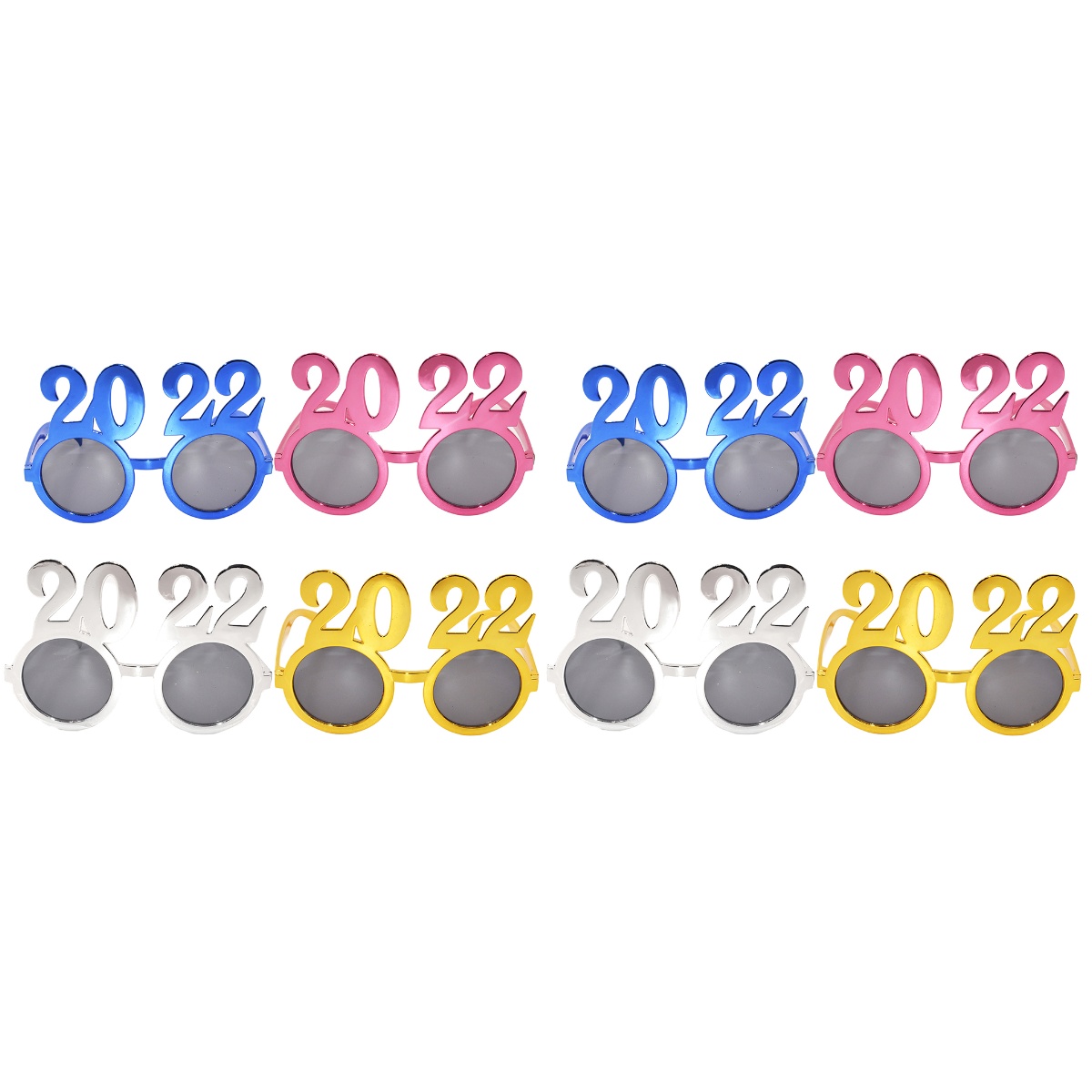 Etereauty Year Party New Glass Eyeglasses Glitter 2022 Glasses 2022 Christmas Favors Gradframes