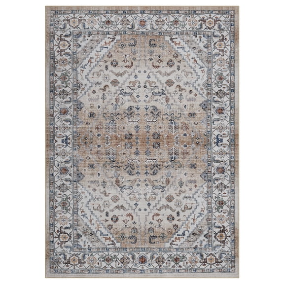 ExpanseEcho Modern Washable Area Rug 10x13 ft Non-Slip Low Pile for Living Room Bedroom