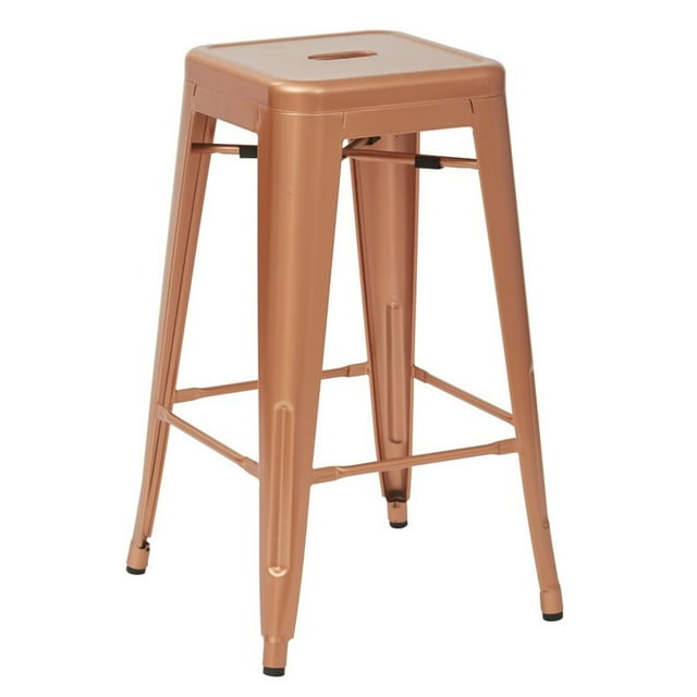 Office Star Work Smart Bristow 26" Counter Stool in Copper (Set of 4)