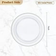 thumbnail image 3 of 50PCS Silver Plastic Plate, 7 Inch Disposable Dessert Plate Party with Silver Rim, Heavy Duty Disposable Plastic Plates for Party, Wedding and Birthday, 3 of 12