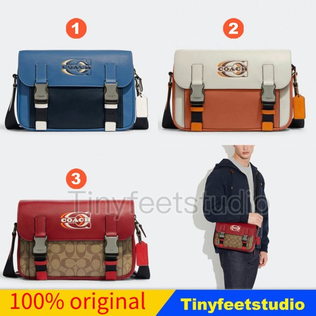 COACH CE550 CE873 Track Crossbody Con Sello Mujeres Hombres Sling Messenger Bolsa De Cámara Gao Jiahui unisex