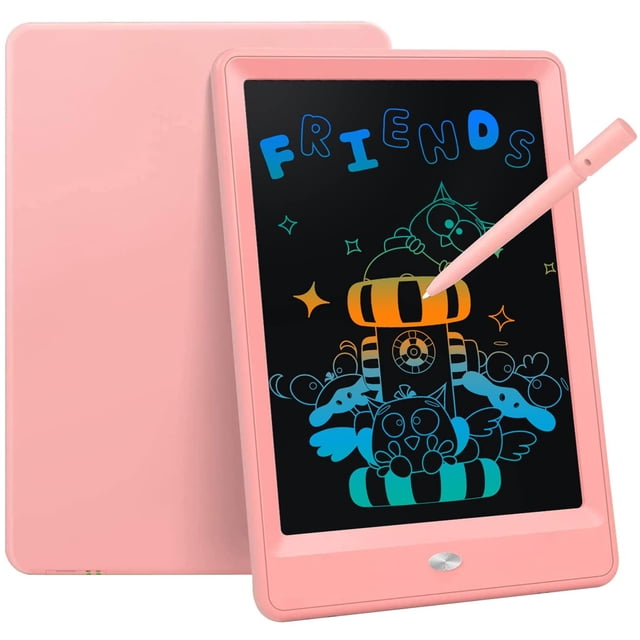 Tableta de escritura LCD, tableta de dibujo con tablero para garabatos de 10 pulgadas (rosa)
