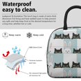 thumbnail image 3 of Cat and Rabbit Checkerboard Blue Insulated Leakproof Lunch Box for Work, Lunch Bag for Women Men, Loncheras Para Mujer for Beach Travel Picnic Camping, 3 of 6
