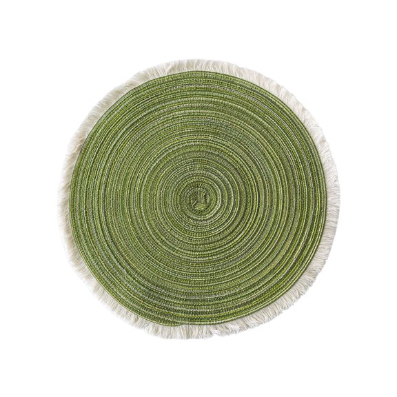 Lynono Co.,Ltd Beautiful Fringed Placemat 38Cm Round Design Enhances Table Aesthetic