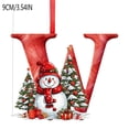 thumbnail image 2 of QISIWOLE 26 Letter Flat Snowman Christmas Ornaments, 3.5in Cute Flat Christmas Tree Letter Decoration, Personalized Hanging Pendant for Indoor DIY Hanging Xmas Ornament-W (1 PCS), 2 of 2