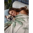 thumbnail image 3 of Palm Trees Flat Sheets Only Twin XL Size, Soft Breathable Bed Top Sheets for Mattress, Brown Tropical Plants Summer Green Luxury Bedding Flat Sheets for Home Hotel Bedroom Bed Protection, 3 of 9