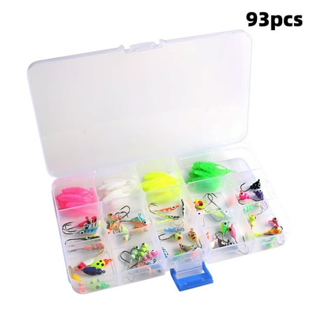 hook Ice Kit And Soft Lures Heads And Soft Kit Includes Heads Includes Heads And Ice Ice Lure 93 Pcs Ice Lures Set Walleye Ice Lure 93pcs Kit Buzhi 93pcs Huiop