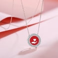 thumbnail image 2 of Valentine Gift Necklace for Women 925 Sterling Silver Cubic ZIrconia Love Icon Enamel Women Pendant Necklace Jewelry, 2 of 6