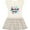 Natural with Stripes, variant on Inktastic Sweet Pea Hearts Girls Toddler Dress