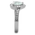 thumbnail image 4 of Luxe Jewelry Designs Women's Stainless Steel Engagement Ring with Pear CZ Stone - Size 9 (Pack of 2), 4 of 4
