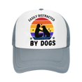 thumbnail image 3 of XIAOCHA Pet Graphic Trucker Hat for Women Breathable Outdoor Sun Guard Baseball Cap Casual Dad Hat,Grey, 3 of 3