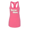 thumbnail image 2 of Wild Bobby Twirler Mom Girl Sports Women Racerback Tank Top, Hot Pink, Medium, 2 of 5