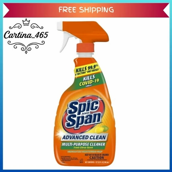 Spic And Span Multi-Purpose Spray Cleaner, 32 Fl Oz, Citrus Scent