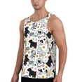 thumbnail image 2 of Fotbe Funny Puppy Pattern Men's Quick Dry Workout Tank Top Gym Muscle Tee Fitness Bodybuilding Sleeveless T Shirt Breathable Workout Shirt-4X-Large, 2 of 9