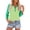 Green, variant on Women's V-Neck Three Quarter Sleeve T-Shirts Raglan Styles Loose Styles Button Details Tops Casual Wear Fall Daily Routines(Red,M)