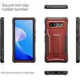 thumbnail image 6 of ExoGuard For  Google Pixel 7A Case, Rubber Shockproof Full-Body Phone Case with Kickstand (Red), 6 of 8