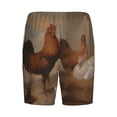 thumbnail image 5 of Easygdp Oil Painting Chicken And Duck Men's Short Pajama Pants, Sleep Shorts, Household Pants, Casual Pants with Pockets - XX-Large, 5 of 9