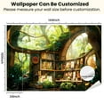 thumbnail image 3 of Peel and Stick Wallpaper Canvas Library Knickknack shop Modern Art Wall Mural Decor Self Adhesive and Removable 100in x 144in, 3 of 8
