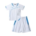 thumbnail image 1 of YIZYIF Teens Boys Sports Suit T-Shirt with Gym Shorts Uniform for Soccer Basketball Training White 26, 1 of 7