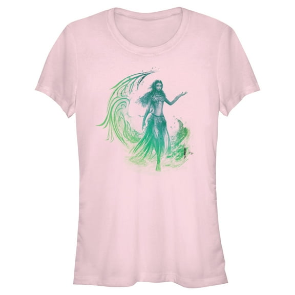 Junior's Avatar: The Way of Water Neytiri Watercolor  Graphic Tee Light Pink Small