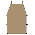 thumbnail image 1 of Car Sun Shade Sail Canopy, Portable Camping Side Awning Waterproof UV Roof Top Tent Awning for Outdoor, SUV, Caravan, M, 1 of 5