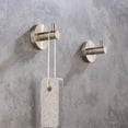 thumbnail image 2 of Kibi USA Circular Bathroom Towel & Robe Hook 2 Count Brushed Nickel, 2 of 2