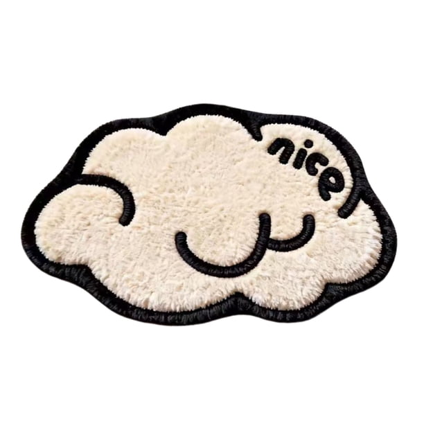 Yhmxh Alfombrillas de baño para baño Alfombra de baño Alfombra de cachemira sintética de forma irregular de 23,6 x 15,7 pulgadas Decoración del baño