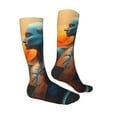 thumbnail image 3 of Picia Women Crew Soft Moisture-wicking Socks Surreal Body Art Pattern Design Cotton Socks, One Size fit All, 3 of 9