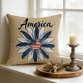 thumbnail image 5 of sruoe 4th of July Throw Pillowcase, kitsch pillowcase with Patriotic Pattern, Pillowcase Multicolor with Red White Blue for Memorial Day for Sofa Bed Couch, 5 of 5