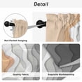 thumbnail image 5 of Grey Geometric Beach Kitchen Curtains, Ombre Waves Moire Abstract Art Light Filtering Window Curtain Panels, 2Pcs Rod Pocket Window Treatments Set for Study Room Bathroom Bedroom 52x54 Inches, 5 of 9