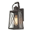 thumbnail image 3 of LNC 1-Light Black Farmhouse Outdoor Lantern Wall Sconce, 6" L x 12.75" H x 5.5" W, 3 of 16