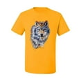 thumbnail image 2 of Wolf Oil Painting Animal Lover Men's Graphic T-Shirt, Gold, 3XL, 2 of 3