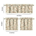 thumbnail image 6 of Rod Pocket Kitchen Curtain Set 3-Piece, 27.5x36 Inch Valance & Tier Drapes, Polyester Pongee Cafe Curtains for Living Room, Bathroom, Farmhouse Rustic Country Window Treatments., 6 of 6