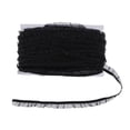 thumbnail image 4 of Abbracc 50 Yards Elastic Ruffle Lace Stretch Pleated Edge Ribbon 15mm Black, 4 of 6
