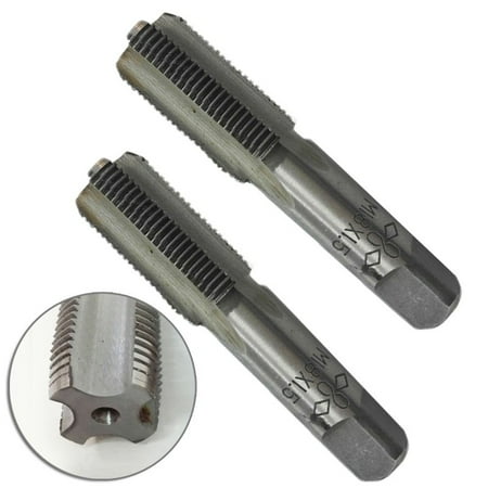 

BCLONG 2pcs 18mm x 1.5 Metric Tap Right Hand Thread M18 x 1.5mm Pitch High Speed Steel