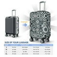 thumbnail image 2 of Luggage Cover Anti Scratch, White Gear Pattern Elastic Suitcase Protector Fits 18-32 Inch Luggage, 2 of 2