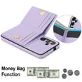 thumbnail image 2 of Allytechgroup Wallet Case Cover for Samsung Galaxy S25+ Plus, with Ring Holder Cards Slots Premium PU Leather TPU Back Cover Shockproof RFID Blocking Phone Case for Samsung Galaxy S25+,Violet, 2 of 7