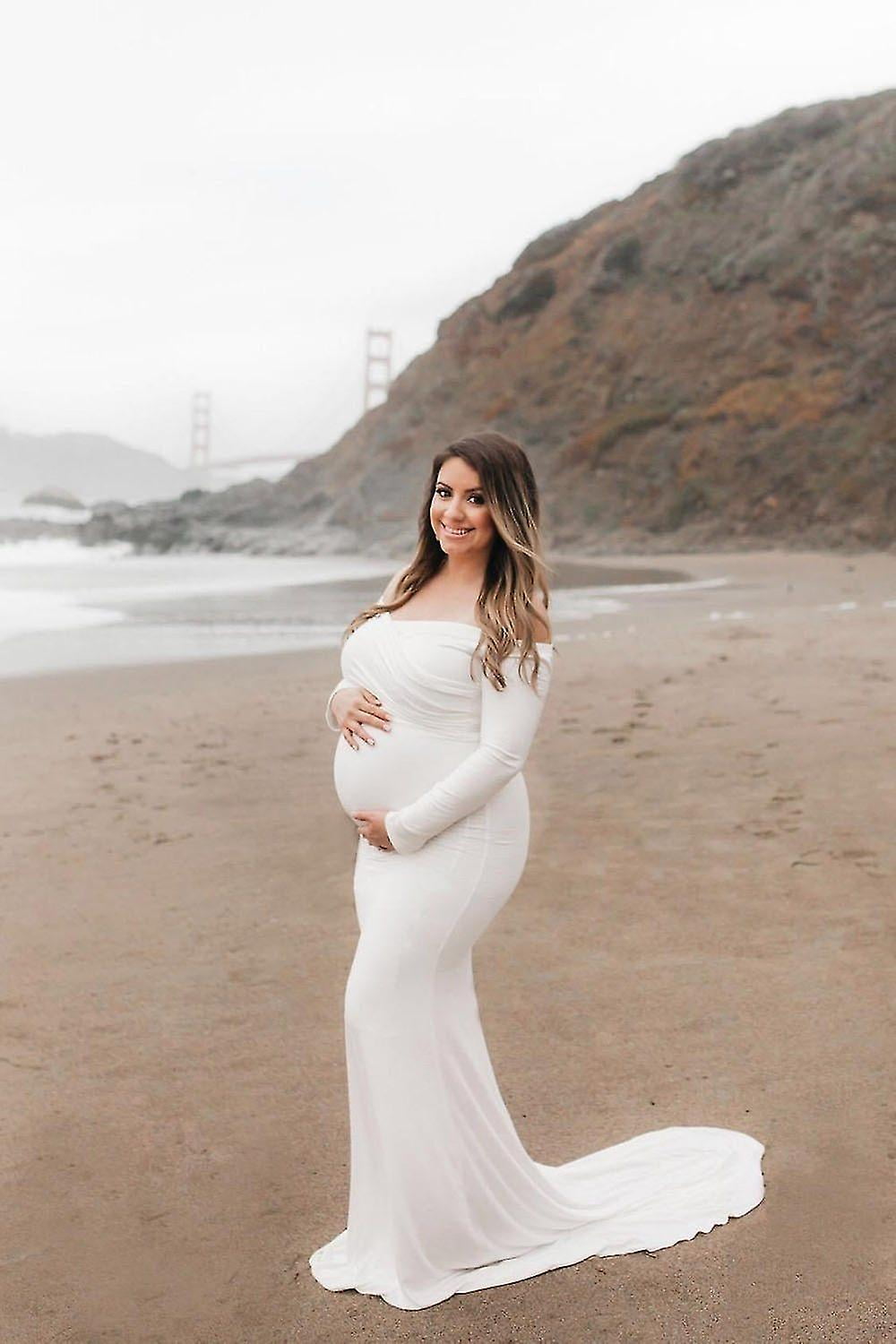 Long Sleeve Elegant Fitted Maternity 