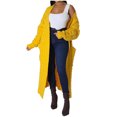 thumbnail image 2 of Pntutb moda mujer Casual manga larga otoño suéter largo abrigo cárdigan blusa tops Pntutb Pntutb-905, 2 of 7