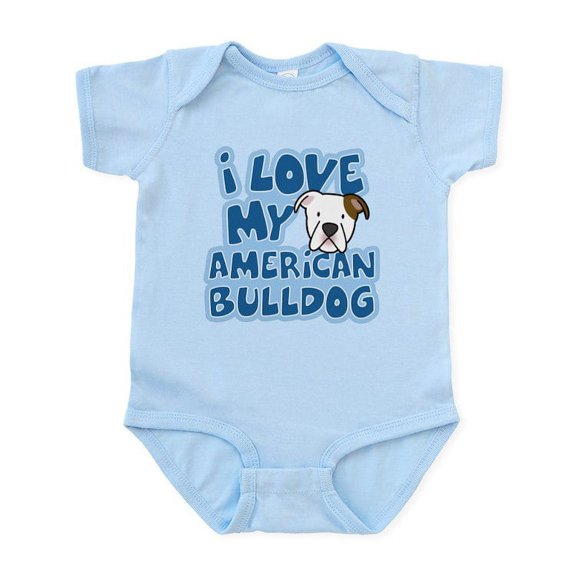 CafePress - I Love My American Bulldog Infant Bodysuit - Baby Light Bodysuit, Size Newborn - 24 Months
