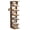 Rustic Brown, variant on 7-Tier Vertical Shoe Rack, 43.5" Tall Narrow Shoe Organizer with 2 Hooks & Anti-Tip Kit, Space-Saving Corner Shelf for Entryway Bedroom, White