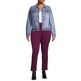thumbnail image 3 of Terra & Sky Women's Plus Size Core Denim Straight Jean, Regular and Petite, 3 of 5