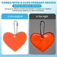 thumbnail image 4 of Uxcell Reflective Keychain Tags Reflective Pendant Reflector Key Ring Safety Reflector Orange, 4 of 7