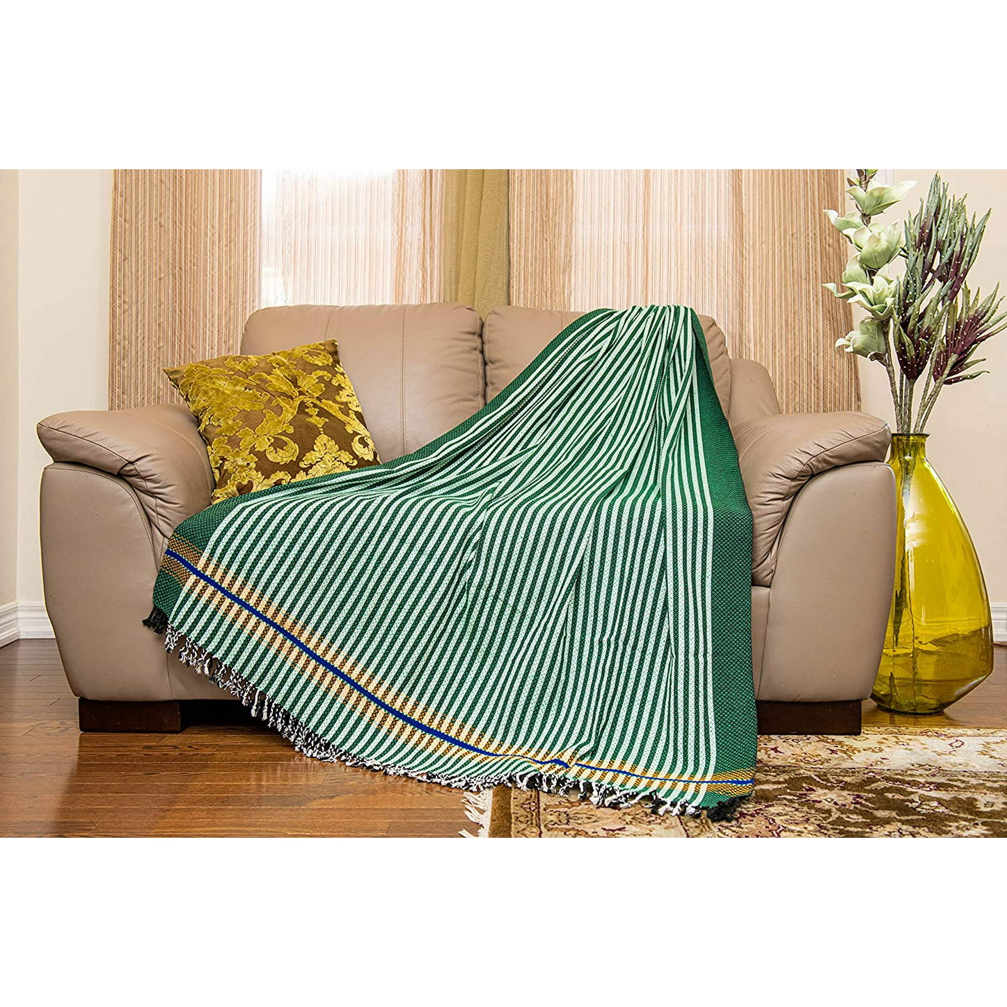 Raymond Clarke Sofa and Bed Throw Pure Cotton Hypoallergenic Warm and Cozy Blanket Combo Pack Walmart