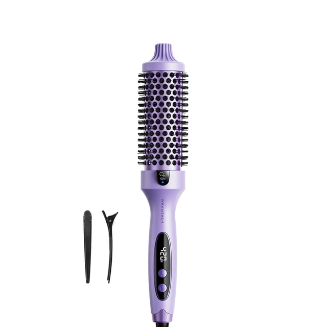 Cepillo térmico Wavytalk Blowout Boost, 3,8 cm, redondo, calentado, morado