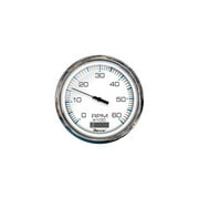 Faria 33863 Chesapeake Stainless Steel Tachometer with Hourmeter (6000 RPM) Gas - 5, White