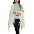 thumbnail image 3 of Cauagu Gnome Holding A Pumpkin Print Women Wrap Shawl tassels Scarves Retro Scarf 77.6"X28.3", 3 of 8