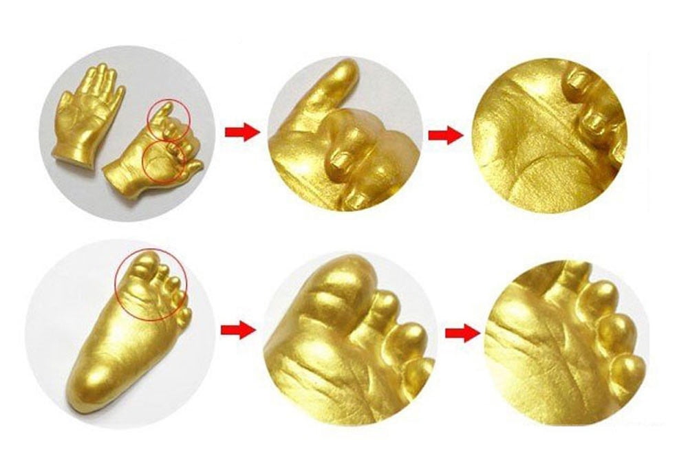 New Gift 3D Plaster Handprint Footprint Baby Adult Hand Xmas Casting Prints Kit