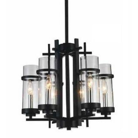 

6 Light Up Chandelier with Black finish