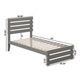 thumbnail image 4 of AFI Oxford 14" Twin Wood Platform Bed Frame with Headboard and Footboard, Grey, 4 of 6
